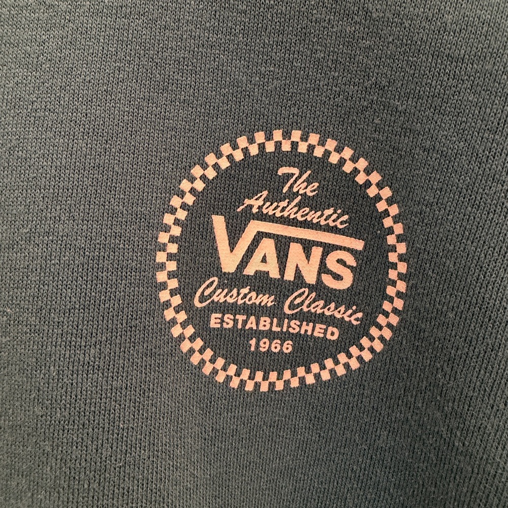 Vans Boys Teal and Navy Pullover Hoodie Sweatshirt with Logo XL - Picture 2 of 6